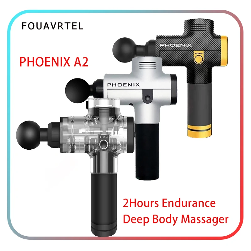 Феникс А2 массажный пистолет Профессиональный Массажный пистолет оборудование для расслабления тела обезболивающее устройство мощный массажный пистолет для взрослых