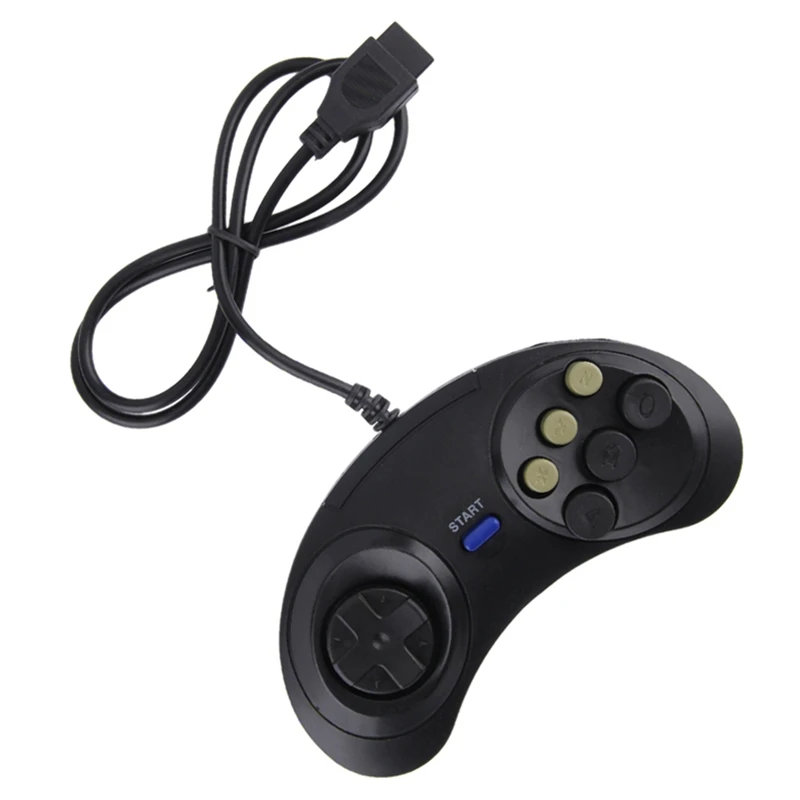 Классический ретро 6 кнопок проводной игровой контроллер геймпад джойстик Джойстик для sega Md2 Pc Mac Mega Drive игровые аксессуары