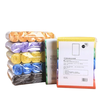 

5 Rolls Portable Household Disposable Trash Pouch Kitchen Storage Garbage Bags Plastic Eco-friendly Trash Bags Dustbin Dispenser