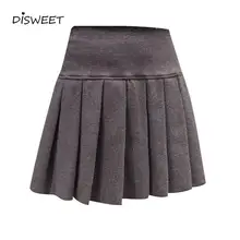 Корейская версия шерстяной плиссированной юбки для женщин Harajuku модные повседневные женские юбки с высокой талией эластичные юбки для колледжа