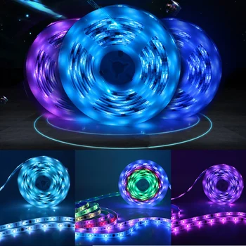 

LED Strip Lights RGB Color Changing LED Tape Light Kit with 40Key Remote Controller for Room Bedroom and Xmas EU Plug