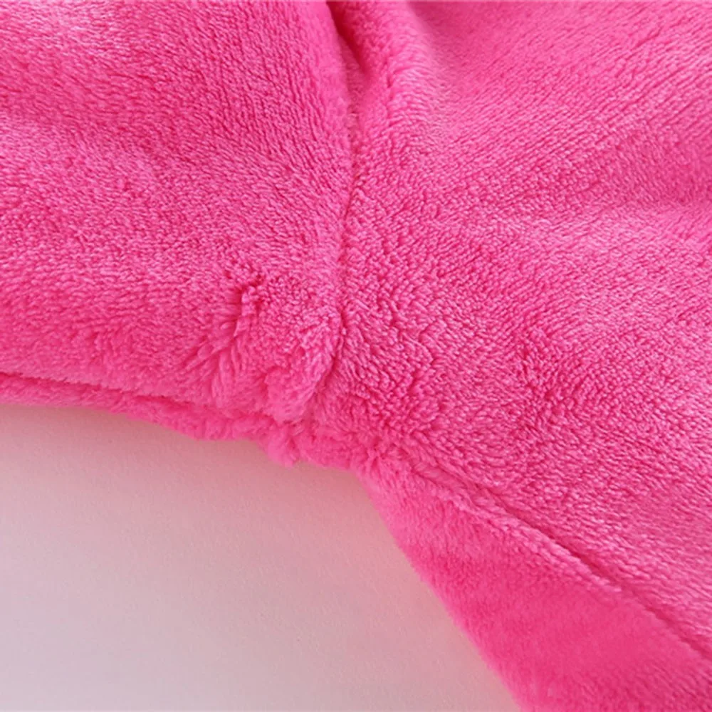 Newborn Baby Girls Boys Solid Cartoon Cat Velvet Hooded Jumpsuit Romper Clothes Jumpsuit One pieces Romper HOOLER