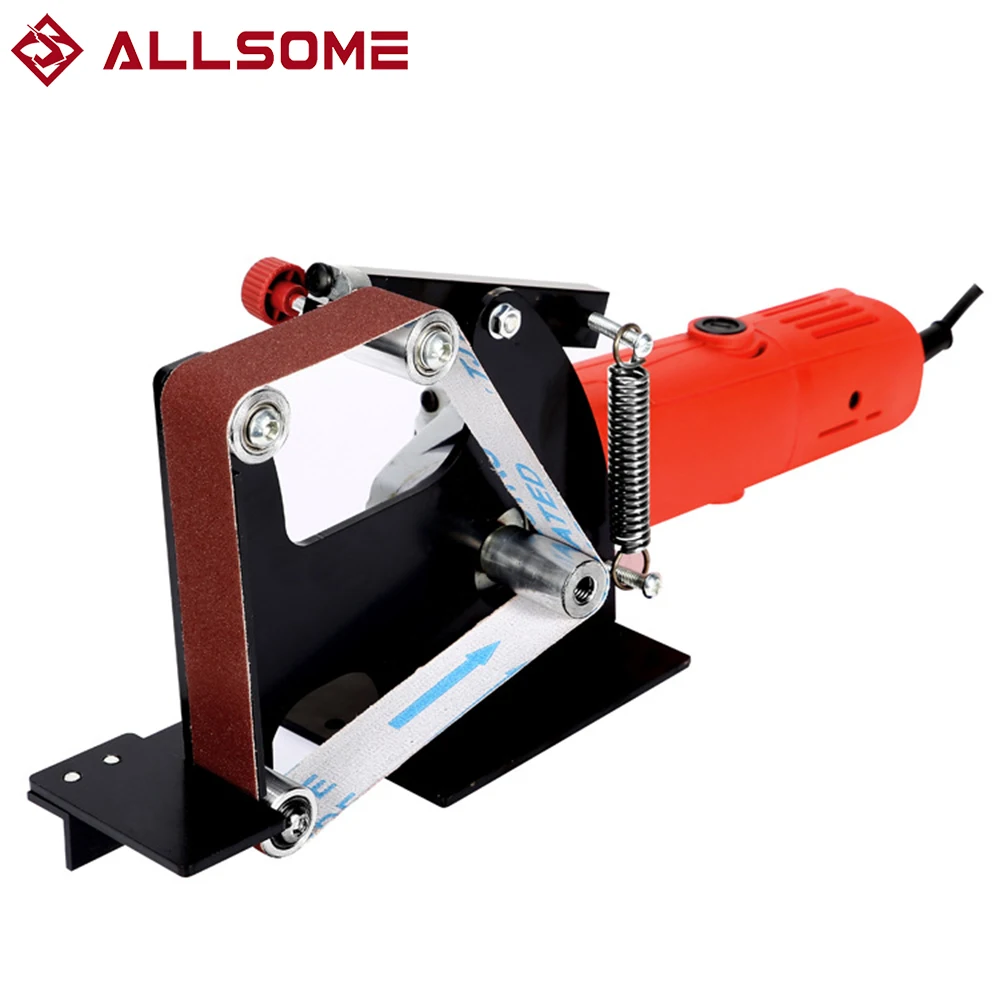 

ALLSOME Angle Grinder Belt Sander Attachment Sanding Belt Adapter for 115 125 Angle Grinder HT2455