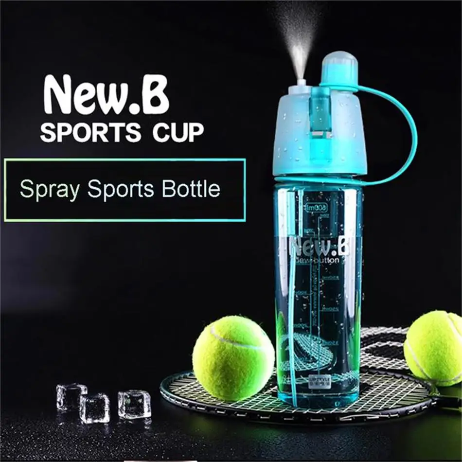 VOGVIGO 600ML/400ML Creative Outdoor Bicycle Cycling Sports Drinking Bottle Portable Plastic Sports Spray Water Bottle