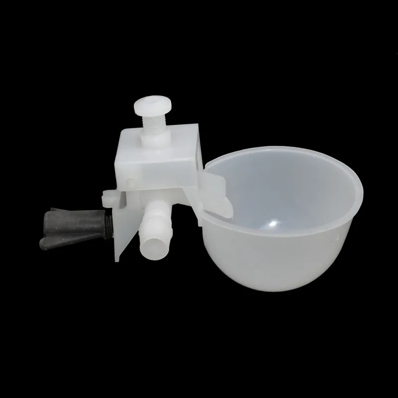 50 Sets white Quail Waterer Animal Feeders Automatic Bird Coop Feed Poultry Chicken Fowl Drinker Water Drinking Cups