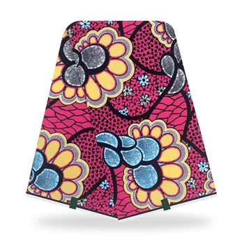

High Quality 100% cotton African Wax Veritable Ankara Wax Real Nigeria wax 6 yards/piece For Patchwork Sewing Wedding dress