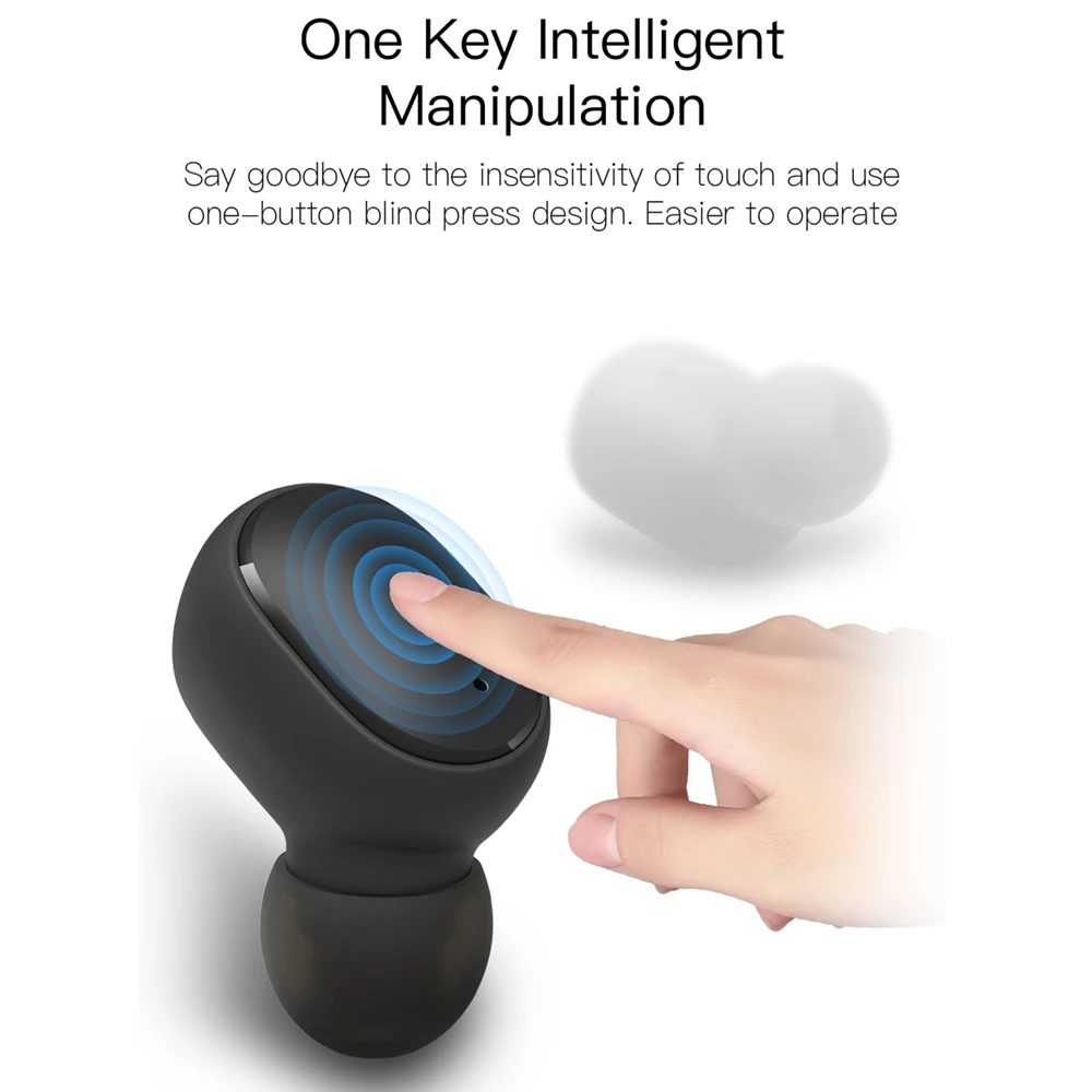 E6S/A6S Беспроводная bluetooth-гарнитура с коробкой TWS наушники True-wireless In-Ear BT5.0 гарнитура 6 мм подвижная катушка спортивные наушники