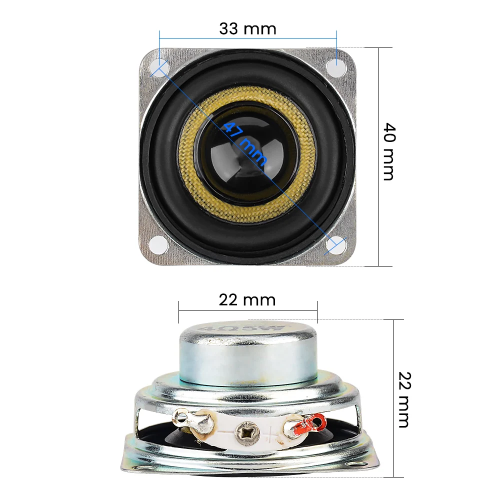 AIYIMA 1.5 Inch 4/8ohm 5W Portable Speaker Audio Speakers Mini Audio Portable Speaker 40mm Full Range Ultra-Thin Neodymium Loudpeakers for DIY Home Theater 2PCS
