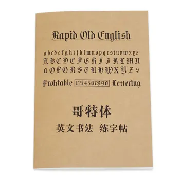 

English Practice Copybook Gothic Calligraphy Copy Dipping Exercise Book Stroke Order Radical Practice Copybook for Beginners