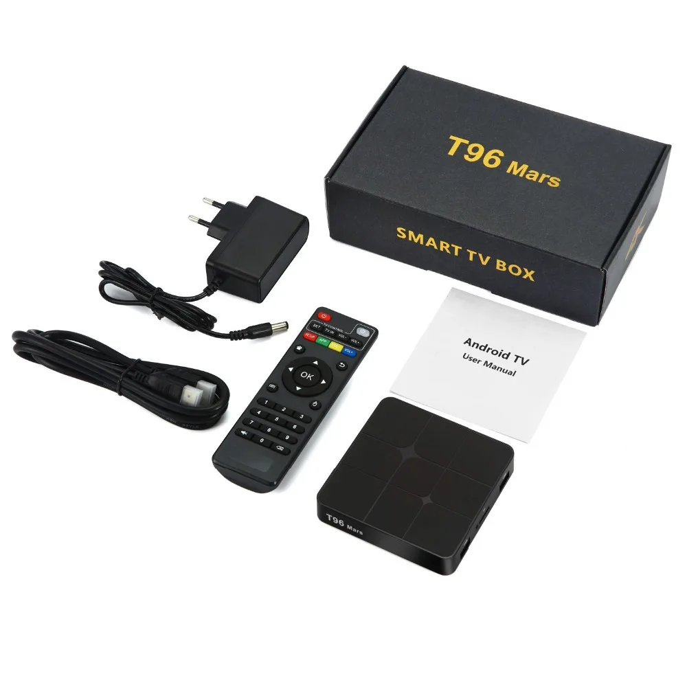 T96 mars S905w 2 ГБ 16 ГБ Android 7,1 tv Box 4k четырехъядерный 2,4 ГГц wifi bt Smart SET TOP BOX