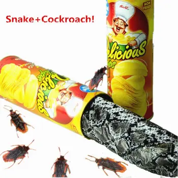 

Snake In Potato Chips Can With Cockroaches Spewing Out Prank Joke Super Scary Kids Toy 72XC