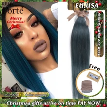 Remy Форте прямые человеческие волосы для наращивания на голубые волосы пряди 26 дюймов Реми бразильские волосы, волнистые пряди 1/3/4 пряди для наращивания волос