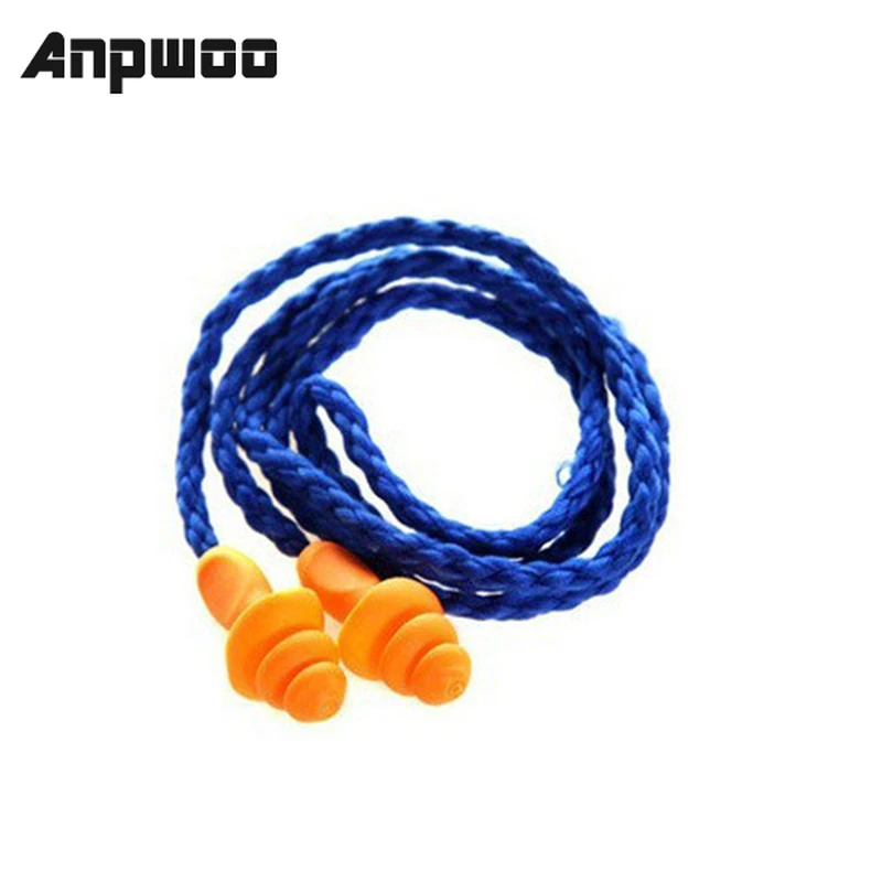 Tapones de silicona con cable para los oídos, Protector reutilizable de protección auditiva, auriculares con reducción de ruido, gran oferta, 10 Uds.