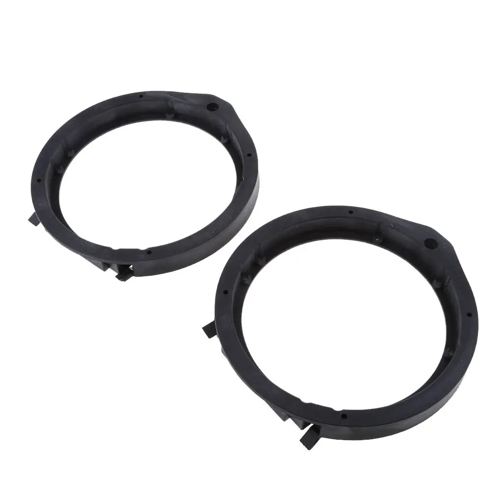2x 6.5inch Black Speaker Spacers Bracket for Honda Civic Fit CITY speaker mounting spacer rings
