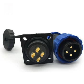 

IP68 Waterproof aviation cable connector plug & socket Male and Female 2 3 4 5 6 7 9 12Pin 20mm Square type aviation plug