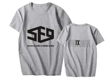 

New arrival sf9 FANTASY#2 UNIXERSE concert same printing t shirt kpop summer unisex o neck short sleeve t-shirt