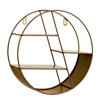 

Modern Circular Metal Wall Shelf Decoration Creative Household Storage Hook Rack Wall Decor Home Decoration Accessories