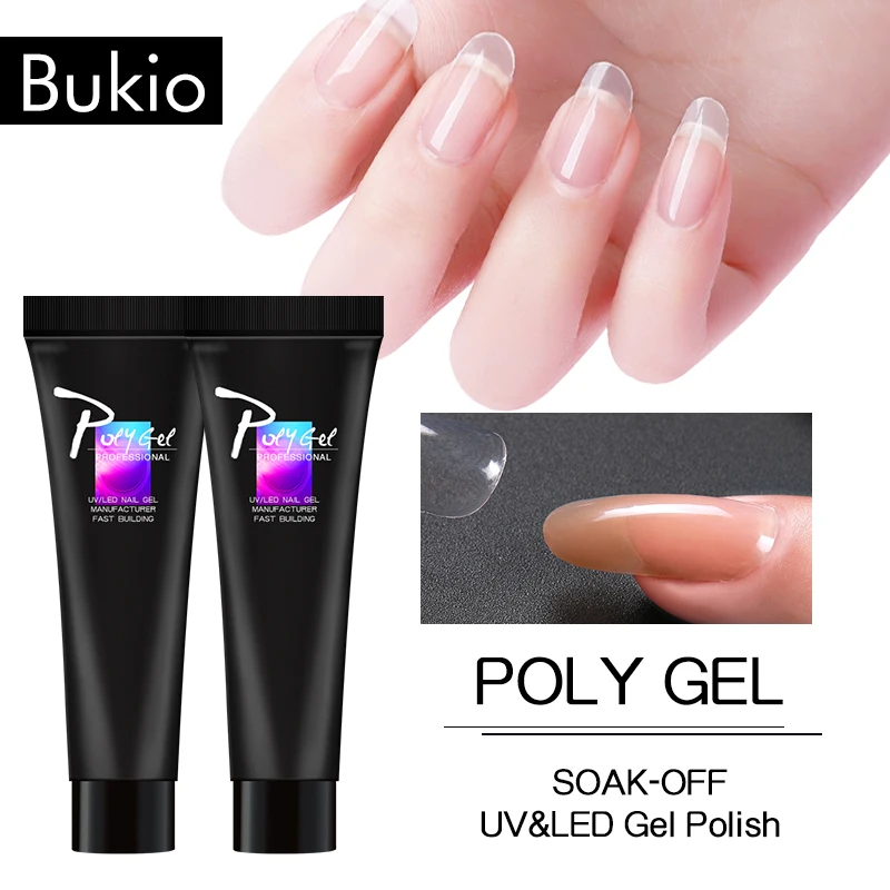 Bukio Poly Extension Gel Soak-off UV Camouflage Builder for Finger Nail Hard Jelly Hot Sale Acrylic Polygel | Красота и здоровье