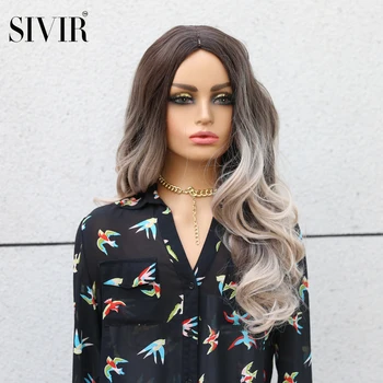 

Sivir Synthetic Hair wig Middle Parting Wigs For women with Natural Hairline High Temperature Fiber Long Wave Wigs cosplay