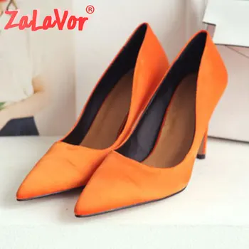 

ZALAVOR 9 Color Brand Women Pumps Sexy Pointed Toe Fashion Party High Heel Shoes Women Wedding Bridals Footwear Size 34-41