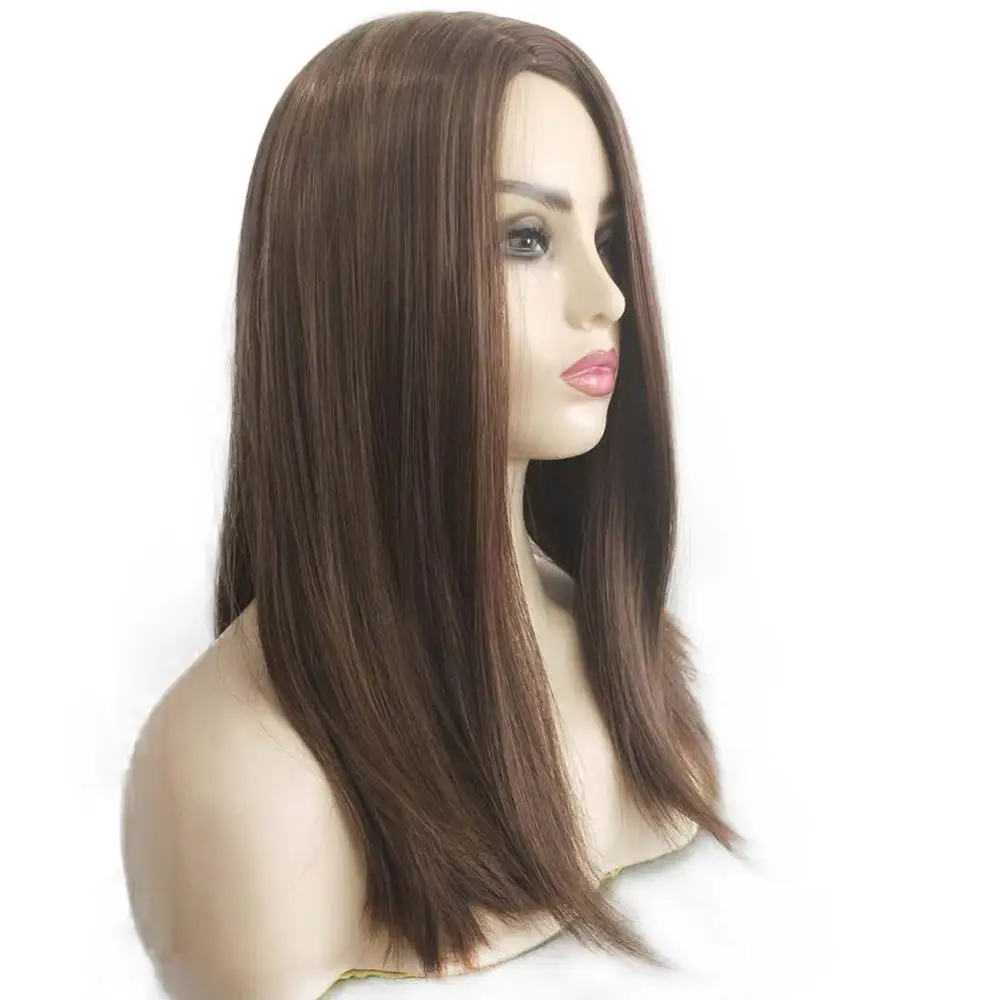 Парик коричневый для женщин #27 цветов полный парик средней длины Натуральные