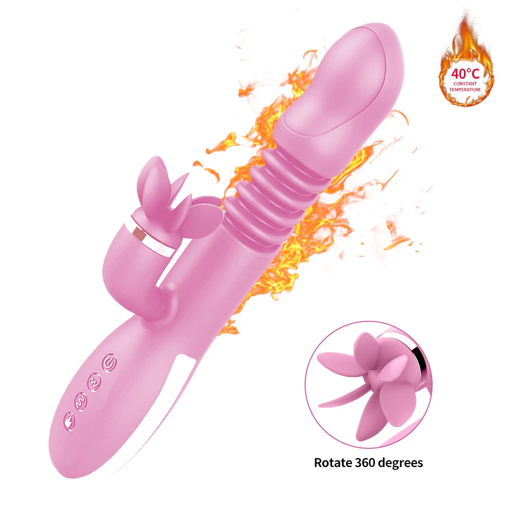 Фаллоимитатор Вибраторы с подогревом телескопический Вибратор Кролик Вагина