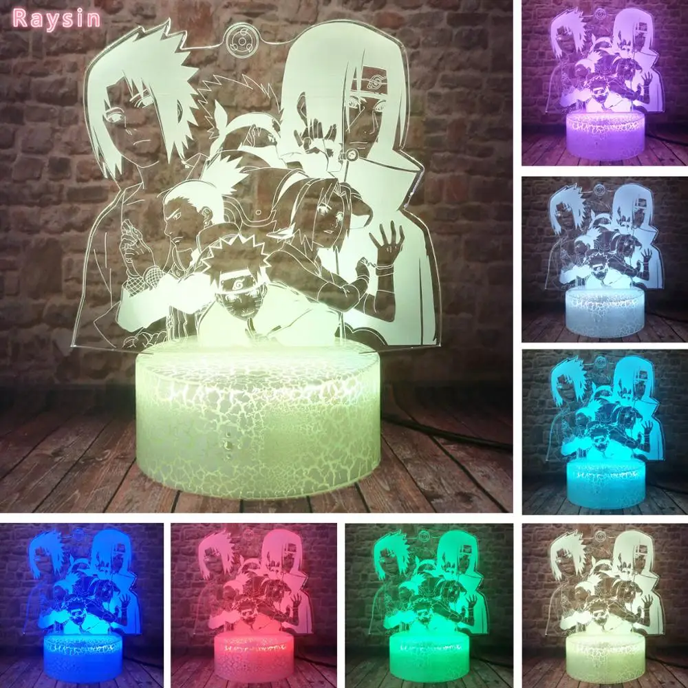 Крутые комиксы Наруто Uchiha Sasuke Itachi Kakashi Haruno Sakura Nara Ninja аниме Shippuden 7 цветов 3D