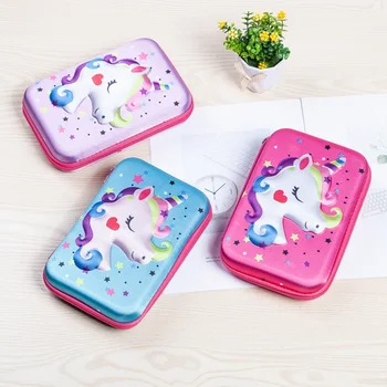 

2020 New Fashion Creative Cute Unicorn Pencil Case Kawaii EVA Creative School Supplies Pencilcase Stationery Case