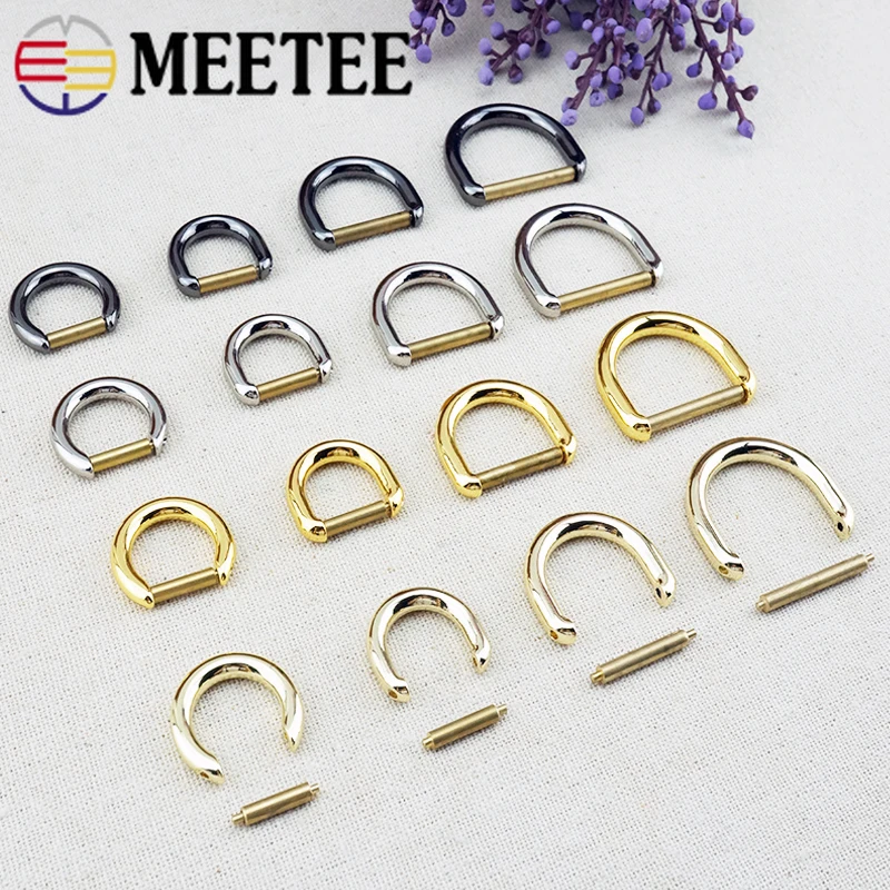 Meetee 4 шт. 12/15/20/25 мм Высокая-класс Отделяемый металлический O D скобы с обушком на застежке с кольцом из шпрингельный замок DIY сумки ремень аппаратный аксессуар BF064