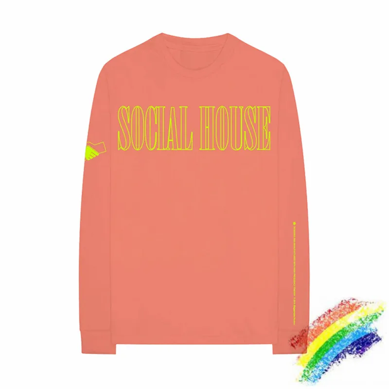 SOCIAL HOUSE 2019 TOUR футболка с длинным рукавом для мужчин и женщин 1:1 лучшее качество