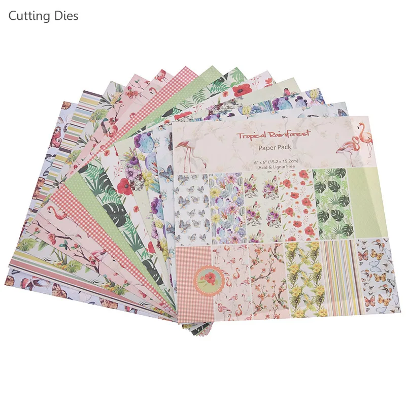 Новое поступление 12 листов/уп красивые партия роза цветок Скрапбукинг Бумага