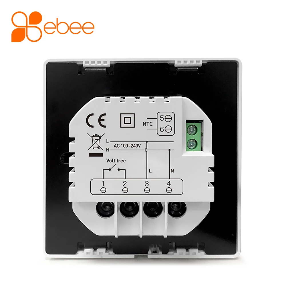 Термостат EBEE WiFi Tuya работает с интеллектуальным сроком службы газового