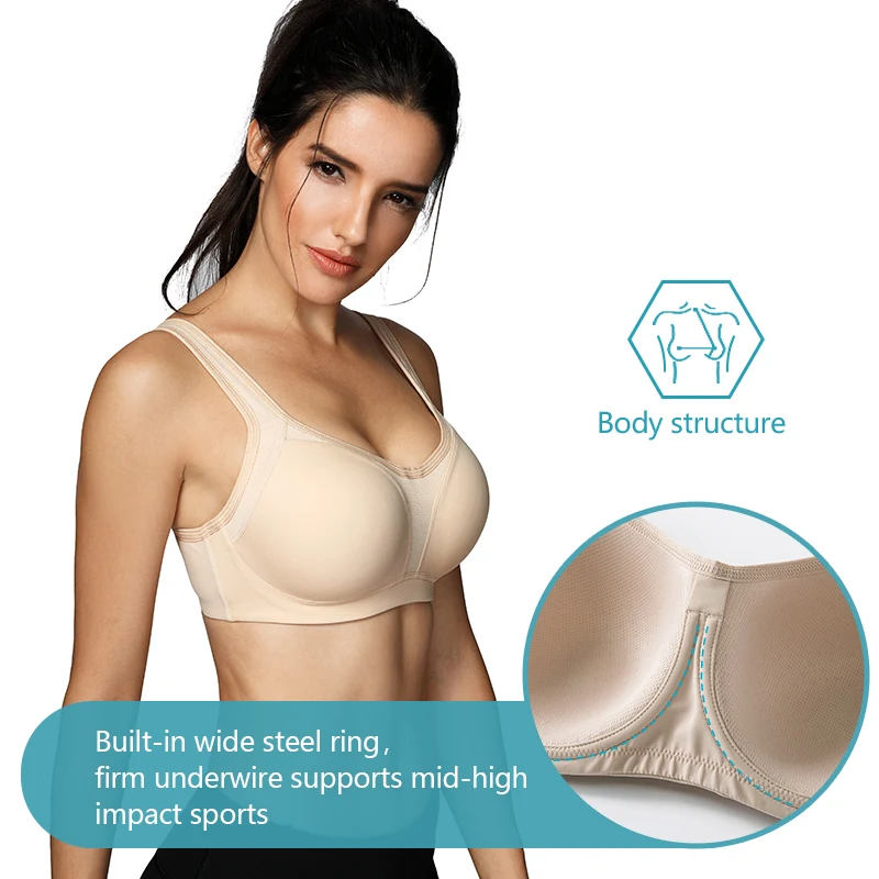 Sports Bras Women Solid Bras Tops Underwire Firm Support Contour High Impact  Fitness Gym Female Underwear - AliExpress