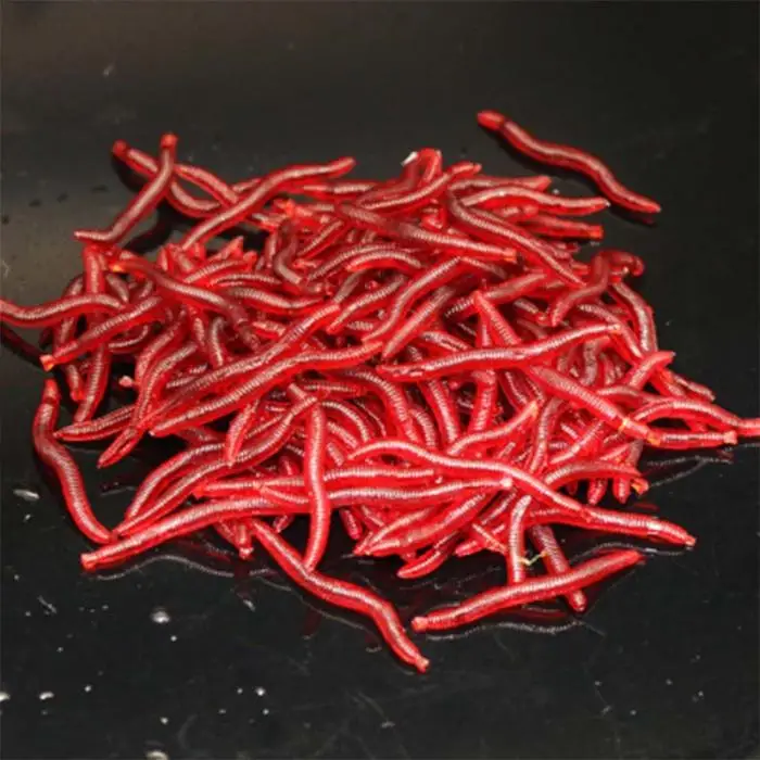 Красный мягкий силиконовый земляной червь мини приманка для рыбалки искусственная приманка искусственные рыболовные снасти приманки 4 см 100 шт/партия