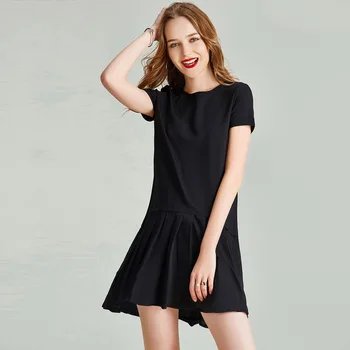 

HAVVA 2020 Summer New Chiffon Deconstructs and Assembles Pleat Organ Pleat Skirt with Different Materials Q39270