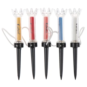 

5PCS 360 Rotation Golf Tees 90mm Tee Golf Magnetic Step Down Golf Ball Holder