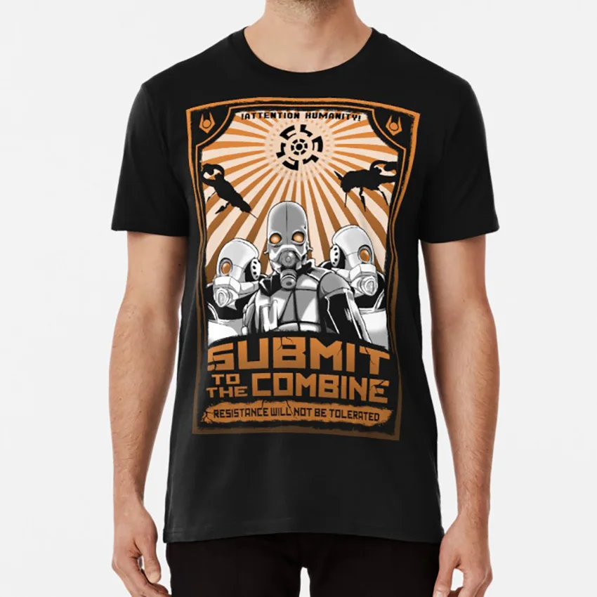 

New World Order T shirt half life combine steam alien invasion gordon freeman video game orange box
