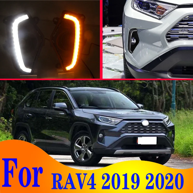 2 шт. для Toyota RAV4 2018 2019 2020 светодиодный дневного вождения светильник DRL