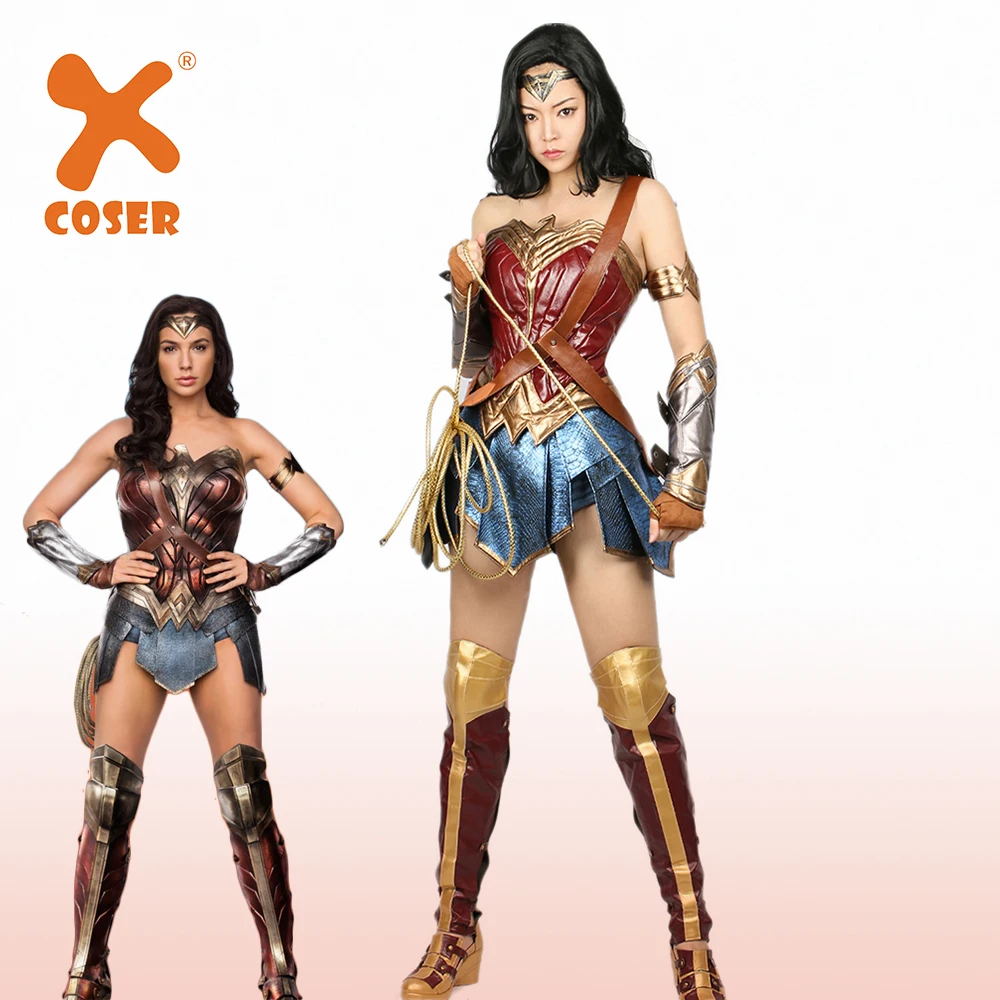 XCOSER Wonder Vrouw Kostuum Comic Superhero Cosplay Outfit Sull van Pak Carnaval Show Halloween Kostuum voor Vrouwen Volwassen Grootte XCOSER Wonder Vrouw Kostuum Comic Superhero Cosplay Outfit Sull van Pak Carnaval Show Halloween Kostuum voor Vrouwen Volwassen Grootte