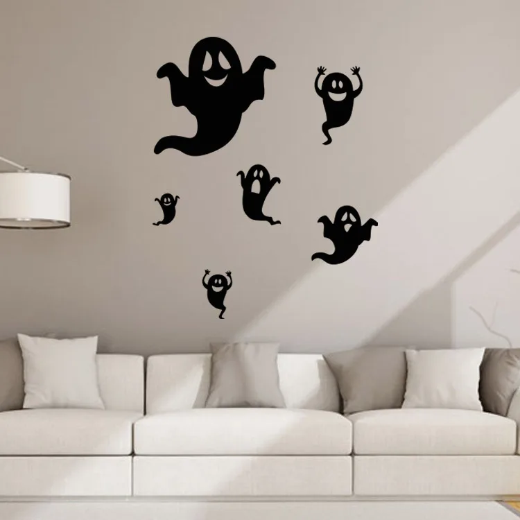 Creative Halloween Ghost Wall Sticker Decoration Halloween Kids Gift Sticker Shop Store Window Decal
