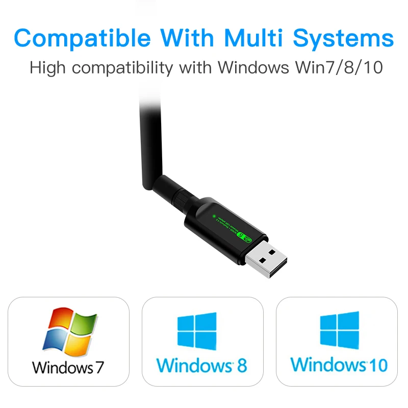 600Mbps USB WiFi Adapter WiFi Bluetooth-compatible 2in1 Dual Band 2.4G&5GHz USB WiFi Network Wireless Wlan Receiver DRIVER FREE network adapter