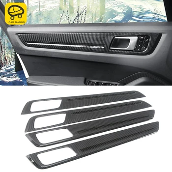 

CarManGo Car Accessorie Inner Gate Door Handle Panel Cover Trim Frame Sticker Interior Decoration for Porsche Cayenne 2018-2020