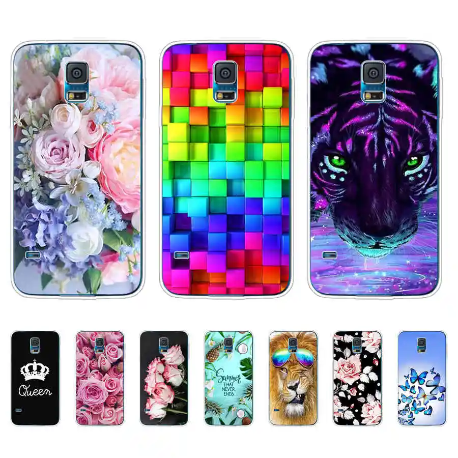 Custodia Morbida In Silicone Tpu Per Samsung Galaxy S5 Mini Custodia Cover Per Samsung S5 Custodia Capa Per Samsung S5 I9600 Sm-G900F Gatto