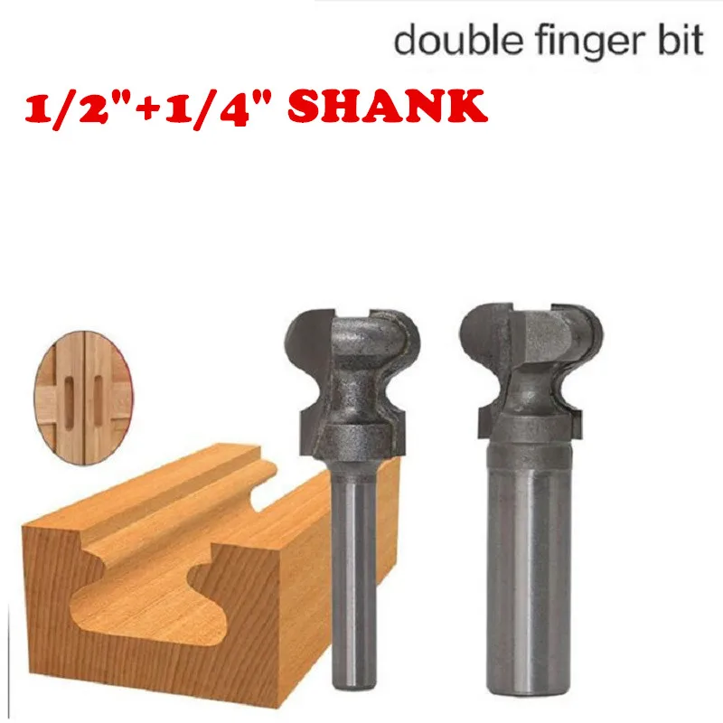 Концевые фрезы Shank1/4 1/2 дюйма для дерева промышленного класса двухпальцевые биты