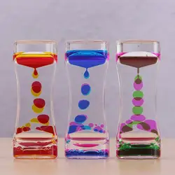 Ampulheta com temporizador líquido, brinquedo sensorial especial para autismo, capacidade para movimento líquido, óleo flutuante, temporizador visual