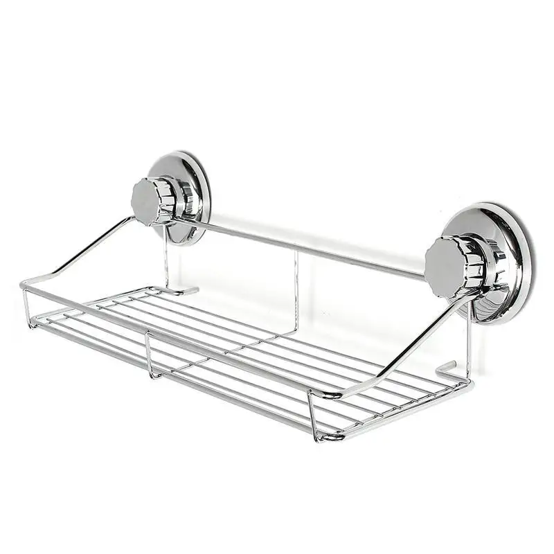 Seemless Nailless Sucker Hook Bathroom Stainless Steel Hooks Storage Shelf Strong Spacious Suction Pressure Manufacturers Direct