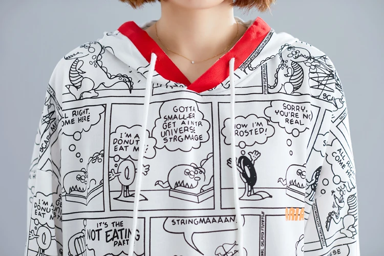 Толстовки больших размеров, женские толстовки с капюшоном Kawaii, с рисунком аниме, Harajuku, женские толстовки с капюшоном с длинным рукавом, Женская толстовка, Sudadera Mujer, 5XL