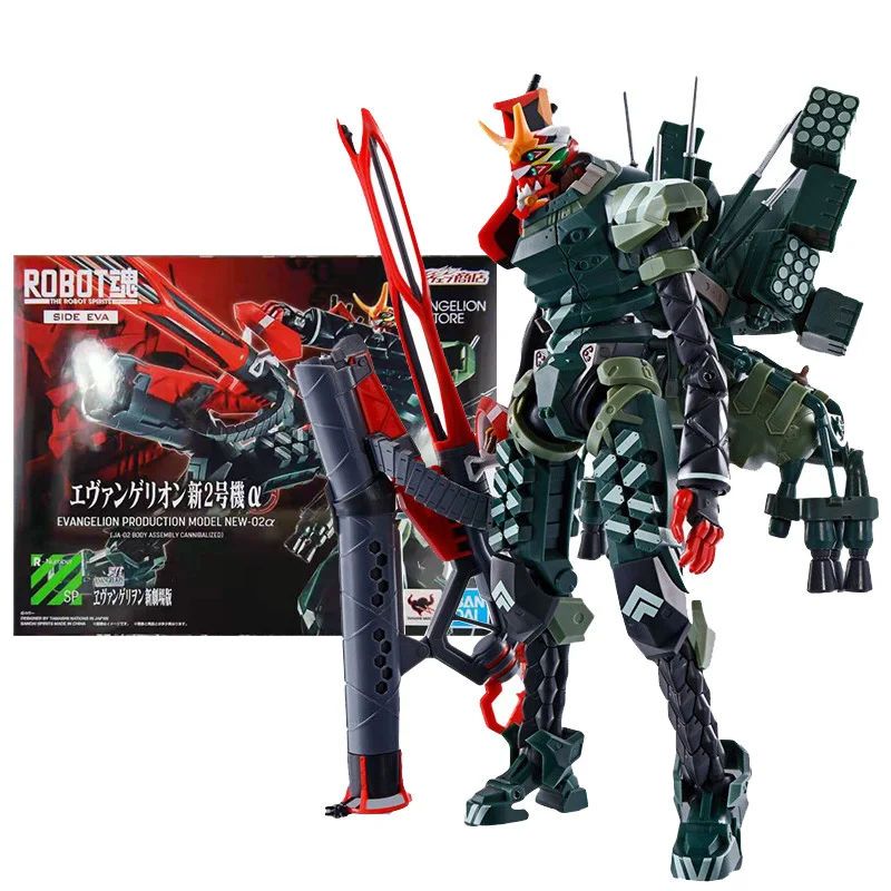 Bandai Evangelion Anime Figure Robot Spirits Evangelion-02 Production Model Genuine Model Action Toy Figure Toys For Children
