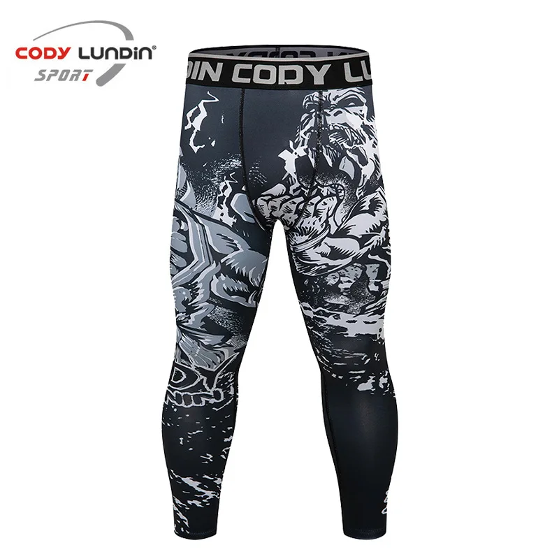 Mens Compression Leggings Fitness Running Tights Quick Dry Gym Football Trousers Training Sport Jogging Racing Workout Pans