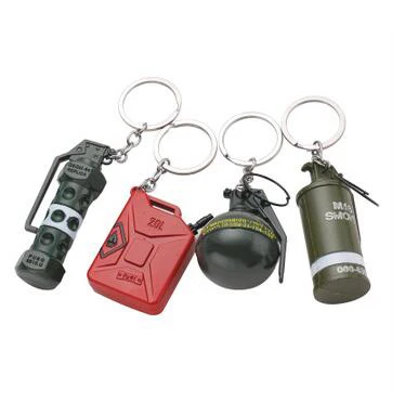 

2019 women and men survival escaping dizzy grenade smoke bombs debris hand gun weapon toy bucket keychain sent to friend